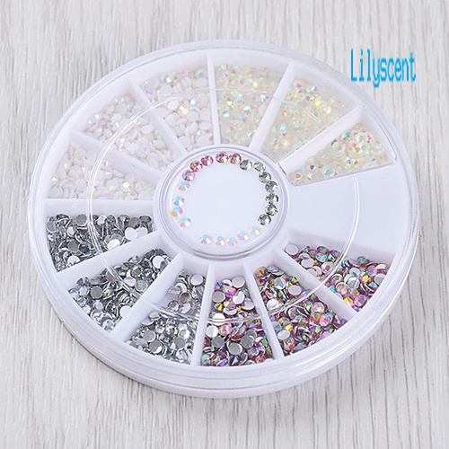 Lily Kristal Glitter Berlian Imitasi 3D Untuk Dekorasi Nail Art DIY