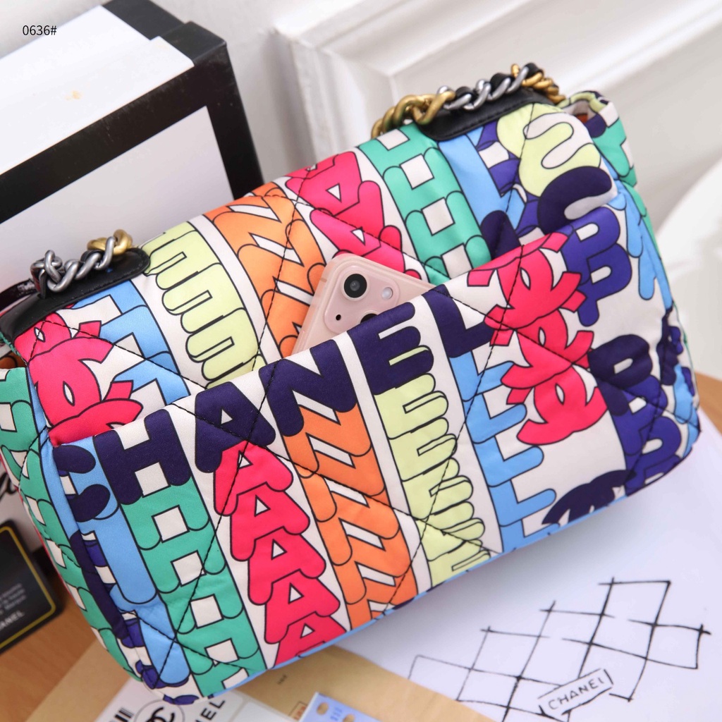 CH Flap Bag Multicoloured Fabric GHW 0636