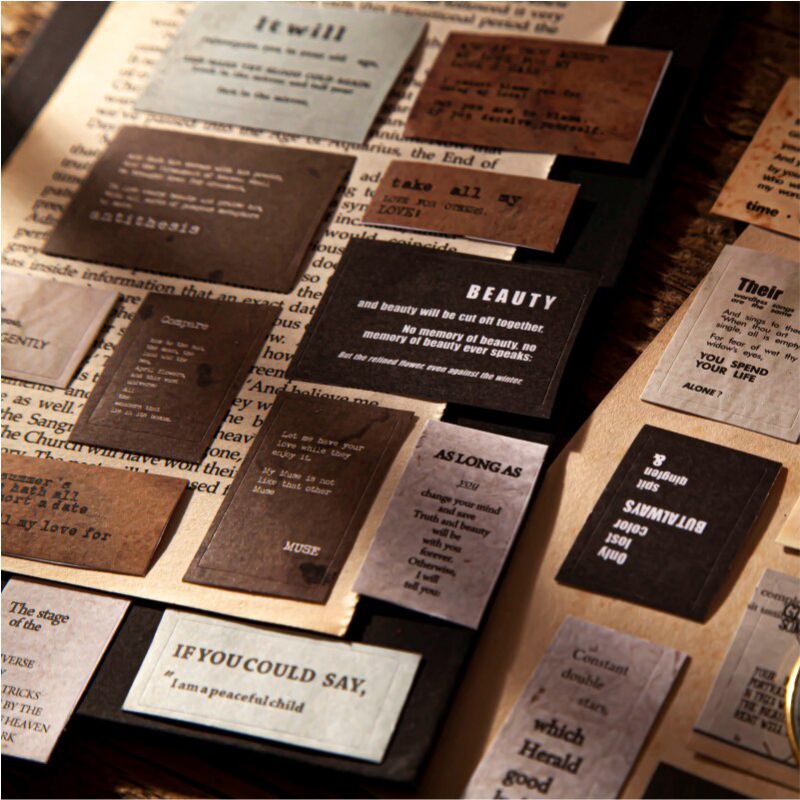 

AYURI - Set 3lbr Vintage Paper Stickers Junk Journal Planner Diary