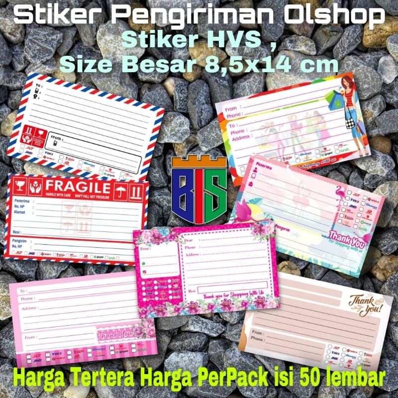 

STIKER PENGIRIMAN OLSHOP/STIKER PENGIRIMAN JUMBO UKURAN 8,5 x 14 cm/STIKER LABEL PENGIRIMAN MURAH
