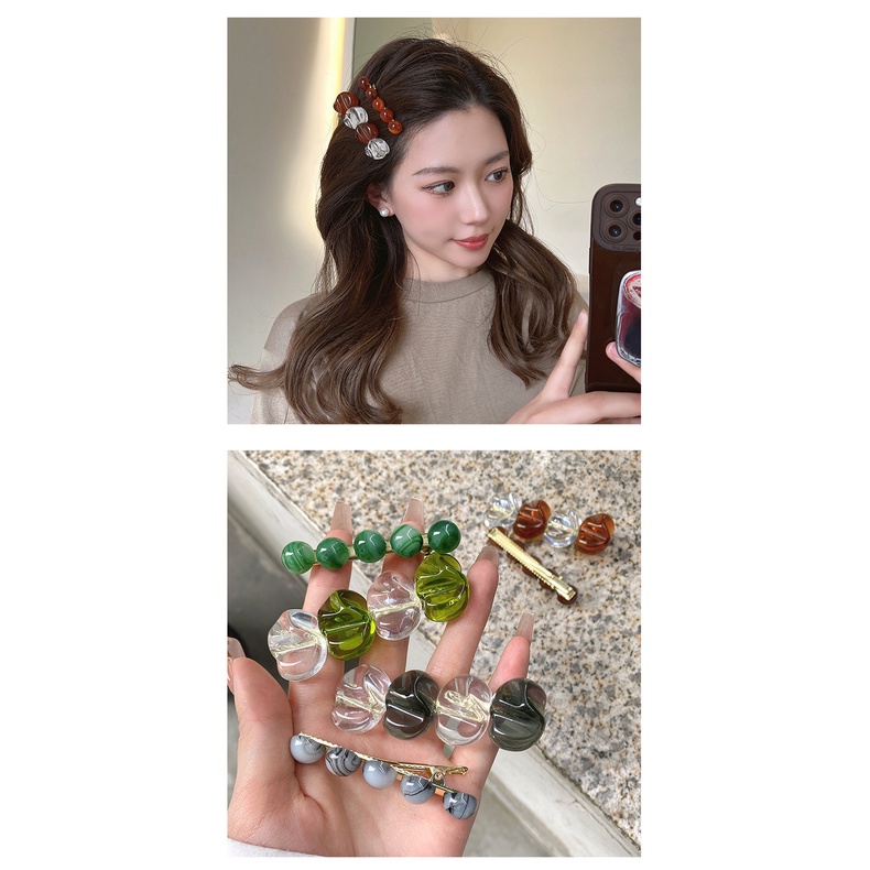 2pcs Jepit Rambut Poni Gaya Korea Untuk Wanita