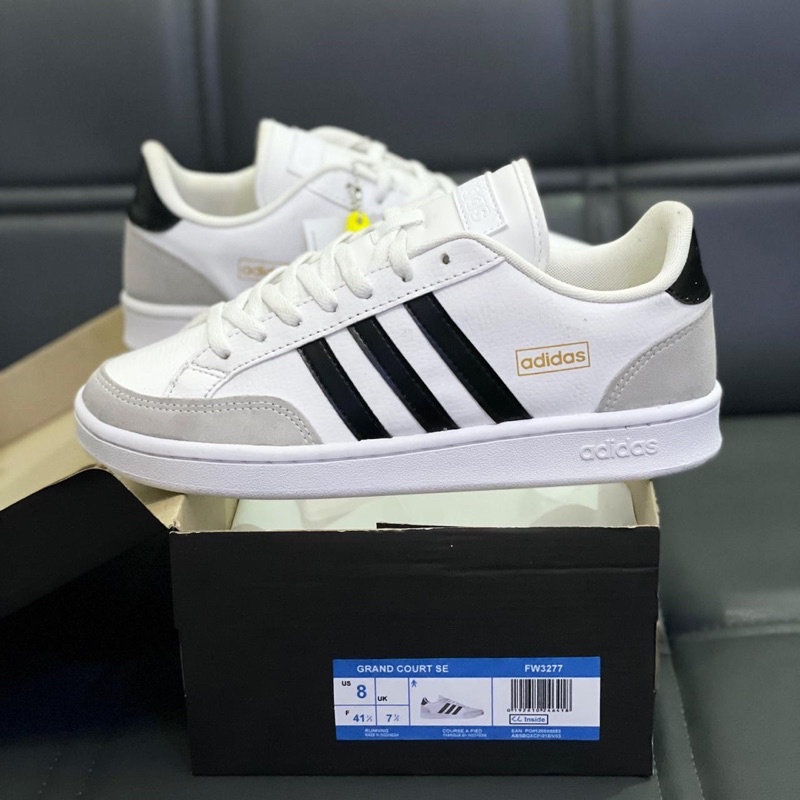 ADIDAS GRAND COURT SE WHITE BLACK - SEPATU ADIDAS GRAND COURT ORIGINAL 100% / SEPATU ADIDAS ORIGINAL