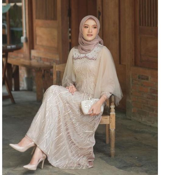 Muraaaahh.. COUPLE GAMIS LUNA DRESS MODERN BAJU SYARI BUSANA MUSLIM SARIMBIT RAMADHAN KONDANGAN BAJU