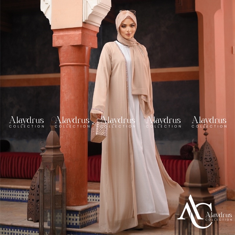 Abaya Set Pashmina Dress Maxi Arab Saudi Bordir Zephy Turki Umroh Dubai Turkey By AlaydrusCollection 810