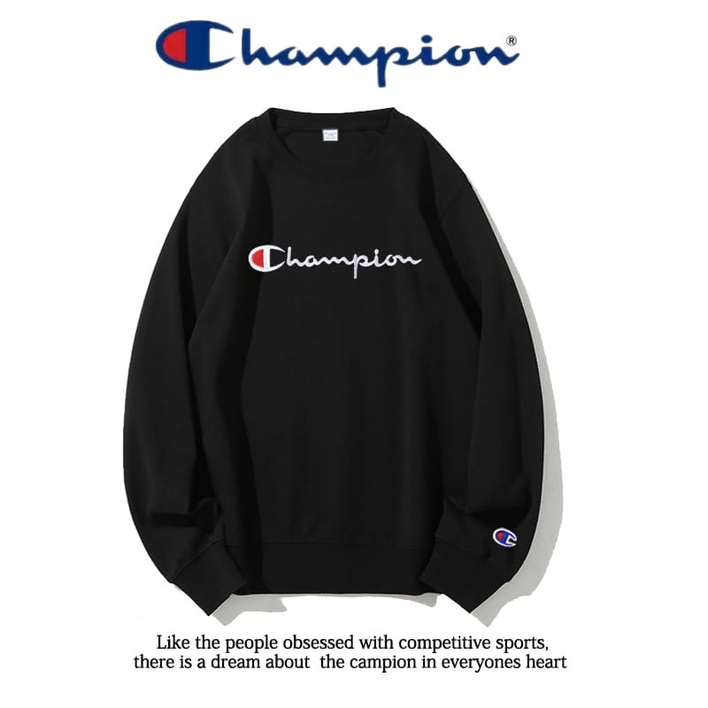 BORDIR CHAMPION SWEATER OBLONG BAHAN FLEECE