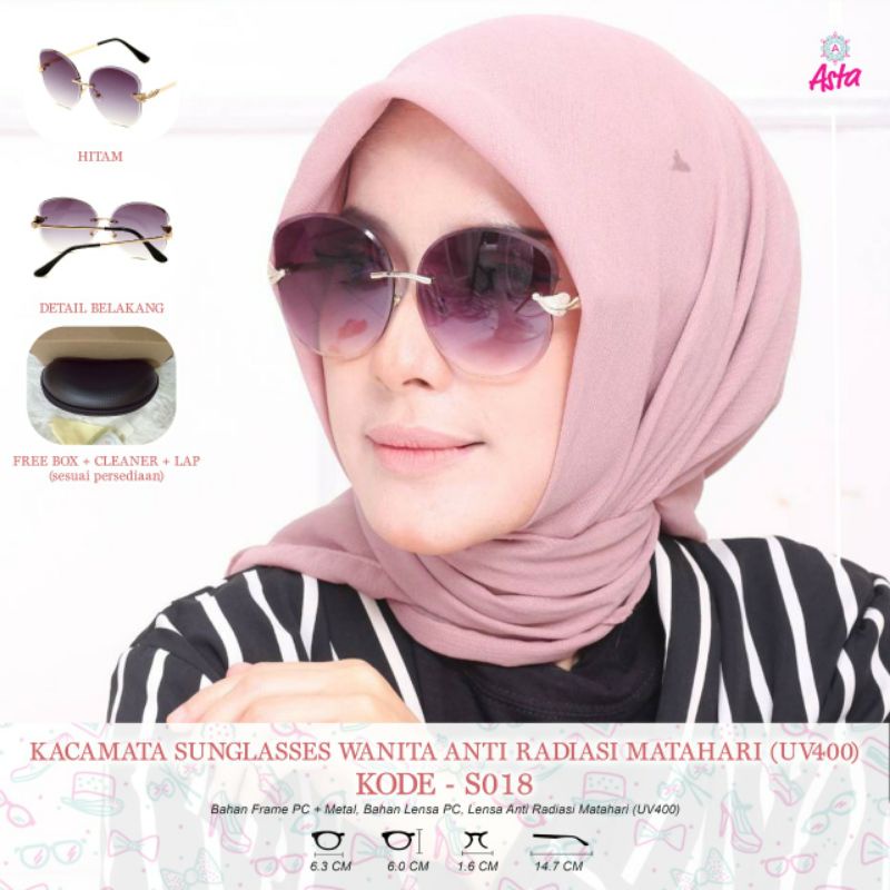 KACAMATA FASHION WANITA SUNGLASES ANTI RADIASI SINAR MATAHARI ORI ASTA