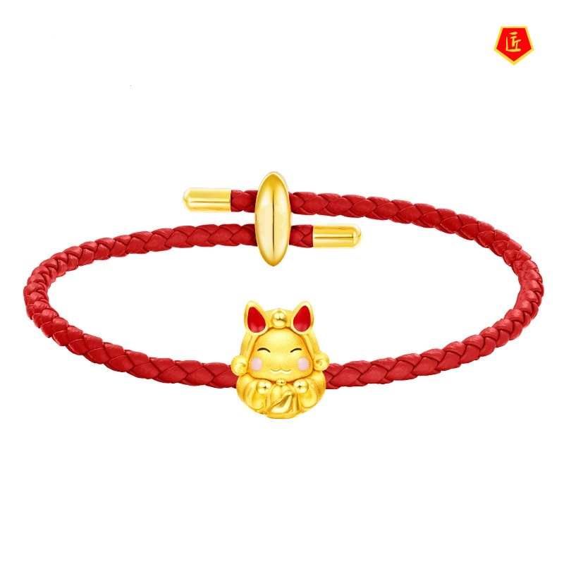 [Ready Stock]Simple Personality Lucky Golden Cartoon Rabbit Bracelet