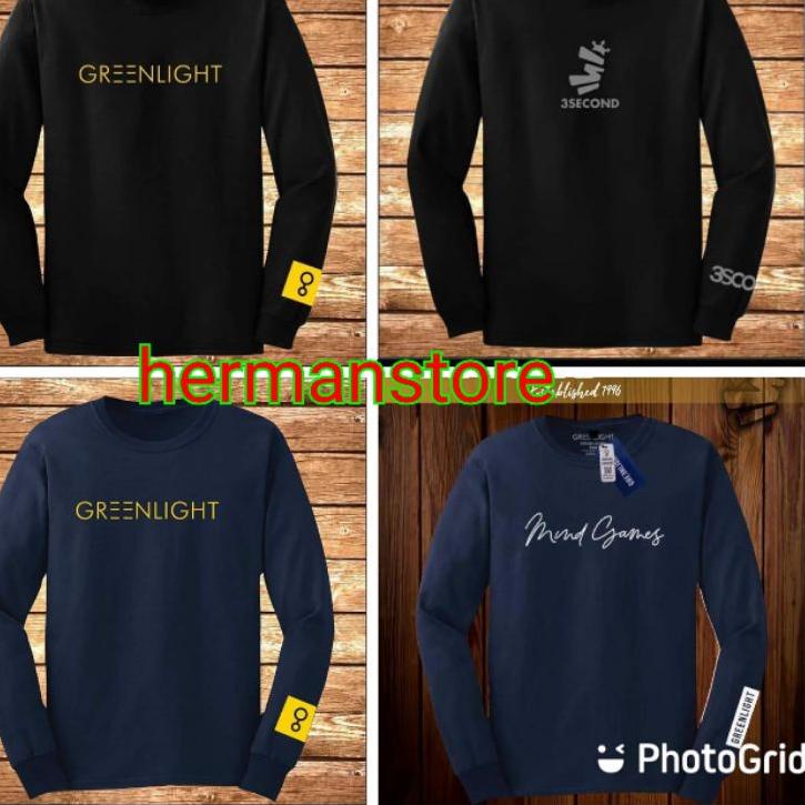 Terbaru.. Kaos Greenlight lengan panjang kaos ariel terbaru kaos distro kaos pria