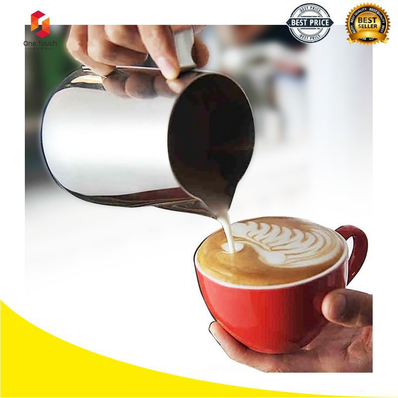 Grab Medan DROHOEY Gelas Pitcher Kopi Espresso Latte Art Stainless Steel 1000ml 600ml  ZM0078