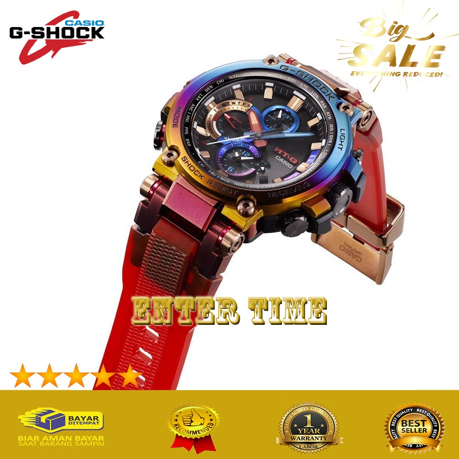 HOT PROMO  JAM TANGAN PRIA IMPORT TERBARU CASIO G SHOCKK TYPE MTG B1000VL 4A RUBBER STRAP JAM TANGAN