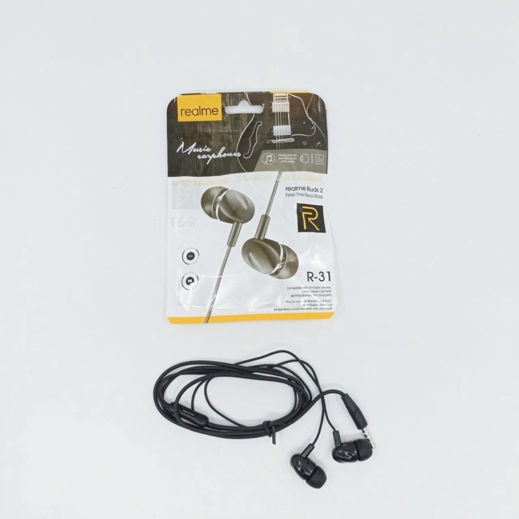 Headset  Realme SK-R31 Earphone Stereo SuperBass Grosir Murah