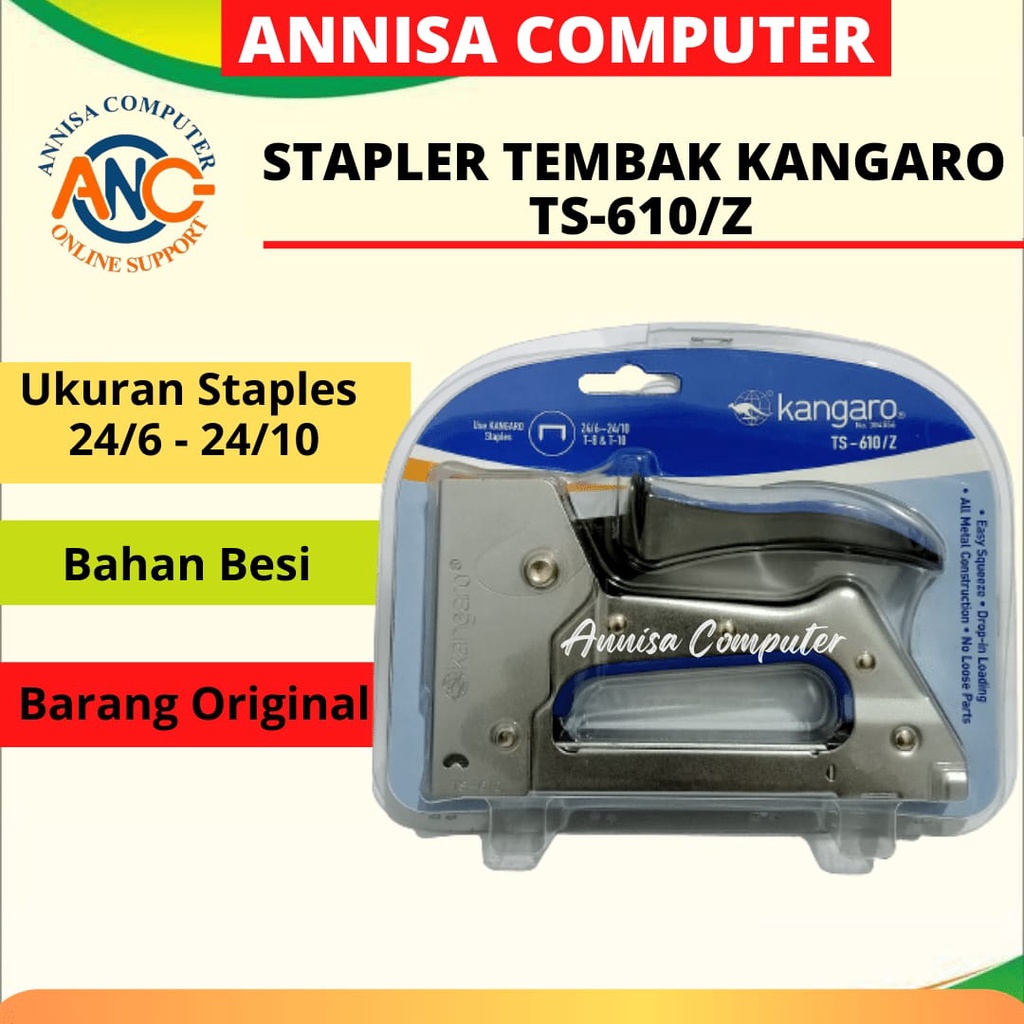 

Stapler Tembak Kangaro / TS - 610/Z / Staples / Gun Tacker / Original