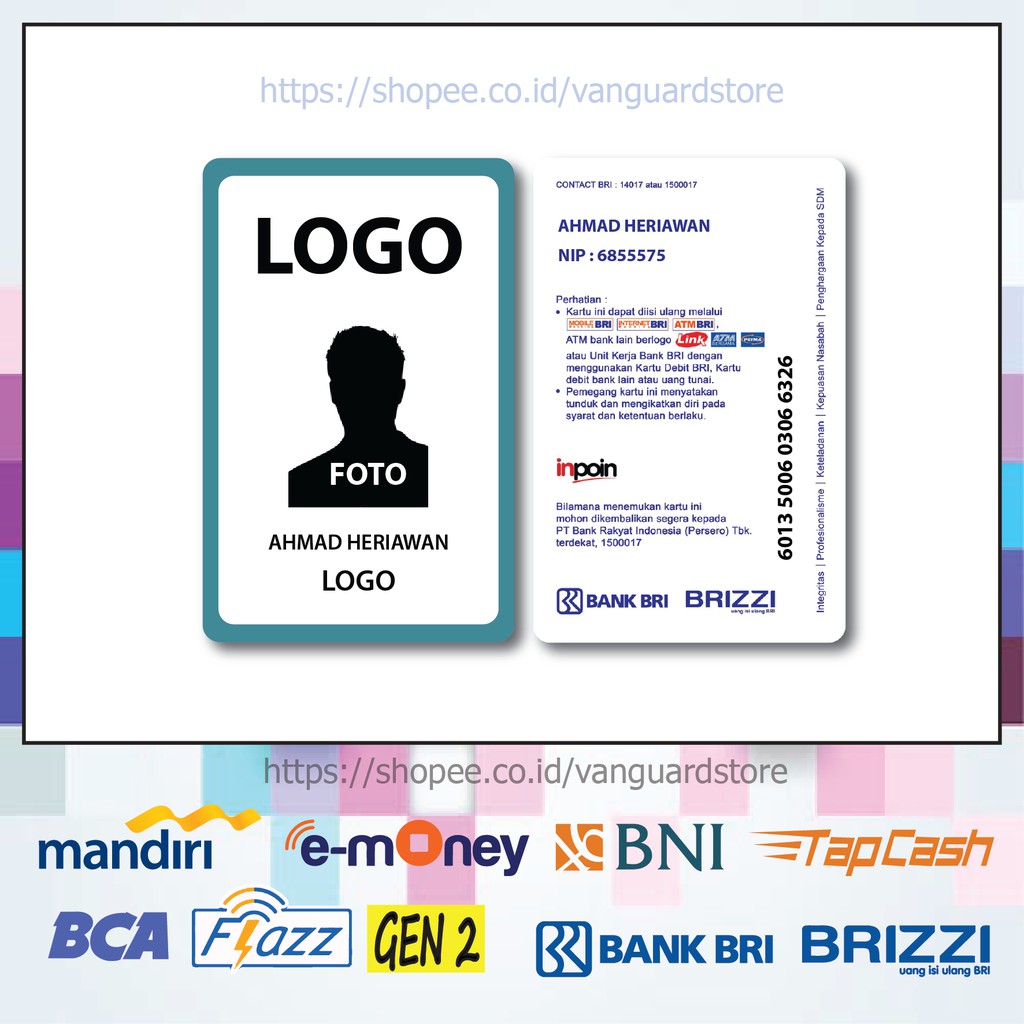 KARTU E MONEY E TOLL ID CARD LIS TOSCA BRI 17 EMONEY MANDIRI FLAZZ BCA BNI TAPCASH BRIZZI BRI-2 SISI