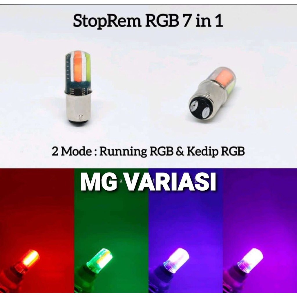 PROMO LAMPU BELAKANG STOP REM KEDIP RBG JELLY 3 GARIS 7 IN 1 WARNA WARNI 2 MODE STOP REM