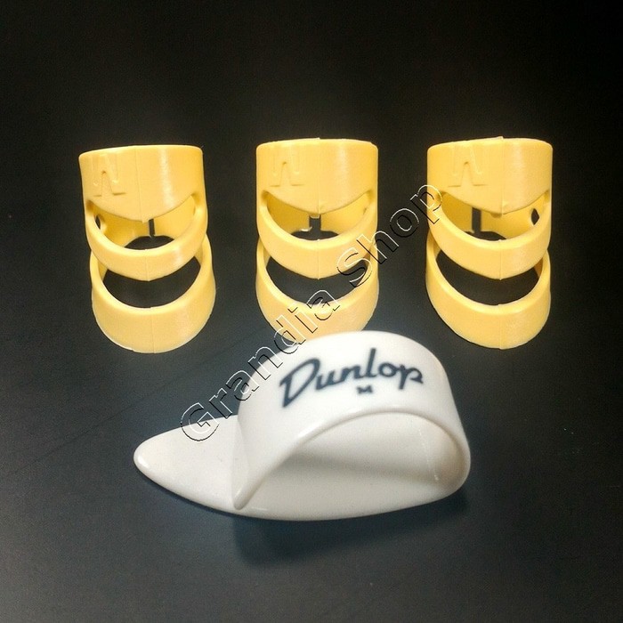 Set Dunlop Thumb Pick &amp; Alaska Pik Fingerstyle Pick Gitar