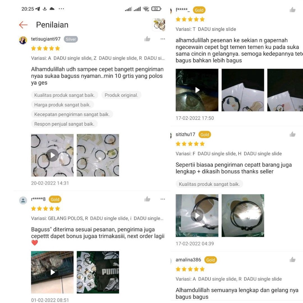 GELANG INISIAL DADU SINGLE SLIDE  ( tali anti air) / GELANG NAMA HURUF INITIAL CUSTOM / PARACORD BRACELET / GELANG VINTAGE-8