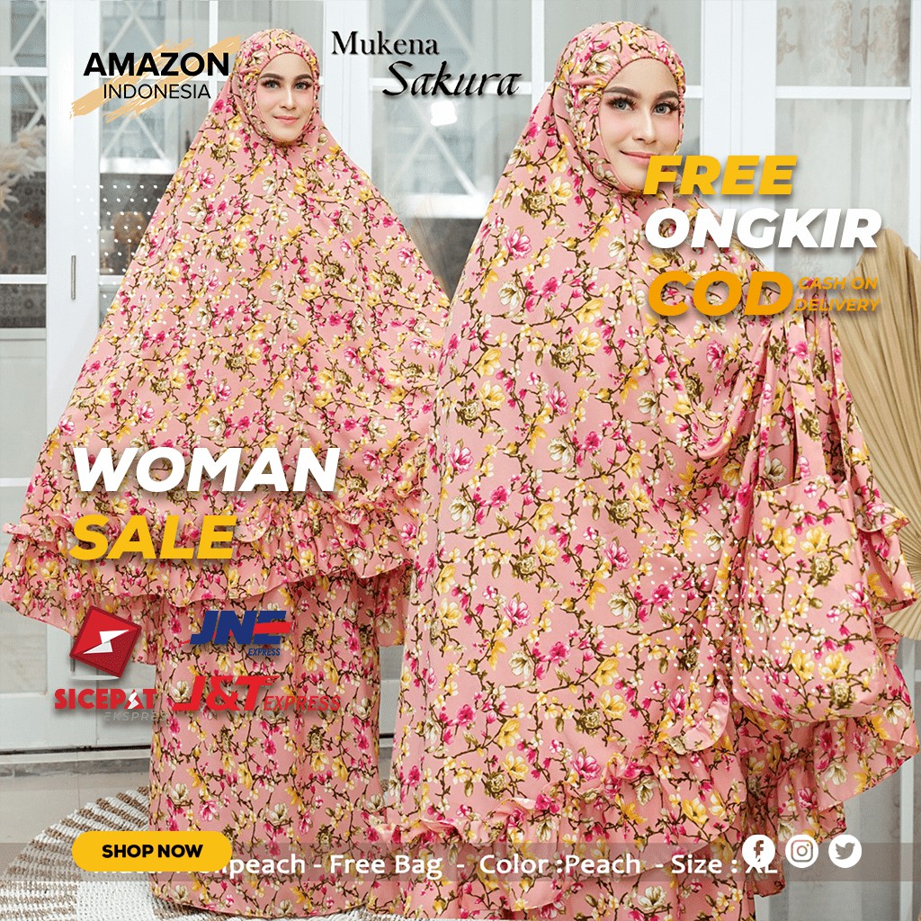 MUKENA WANITA DEWASA WARNA PEACH BAHAN WOLLPEACH PREMIUM BEST QUALITY BAGUS ORIGINAL DINGIN TEBAL