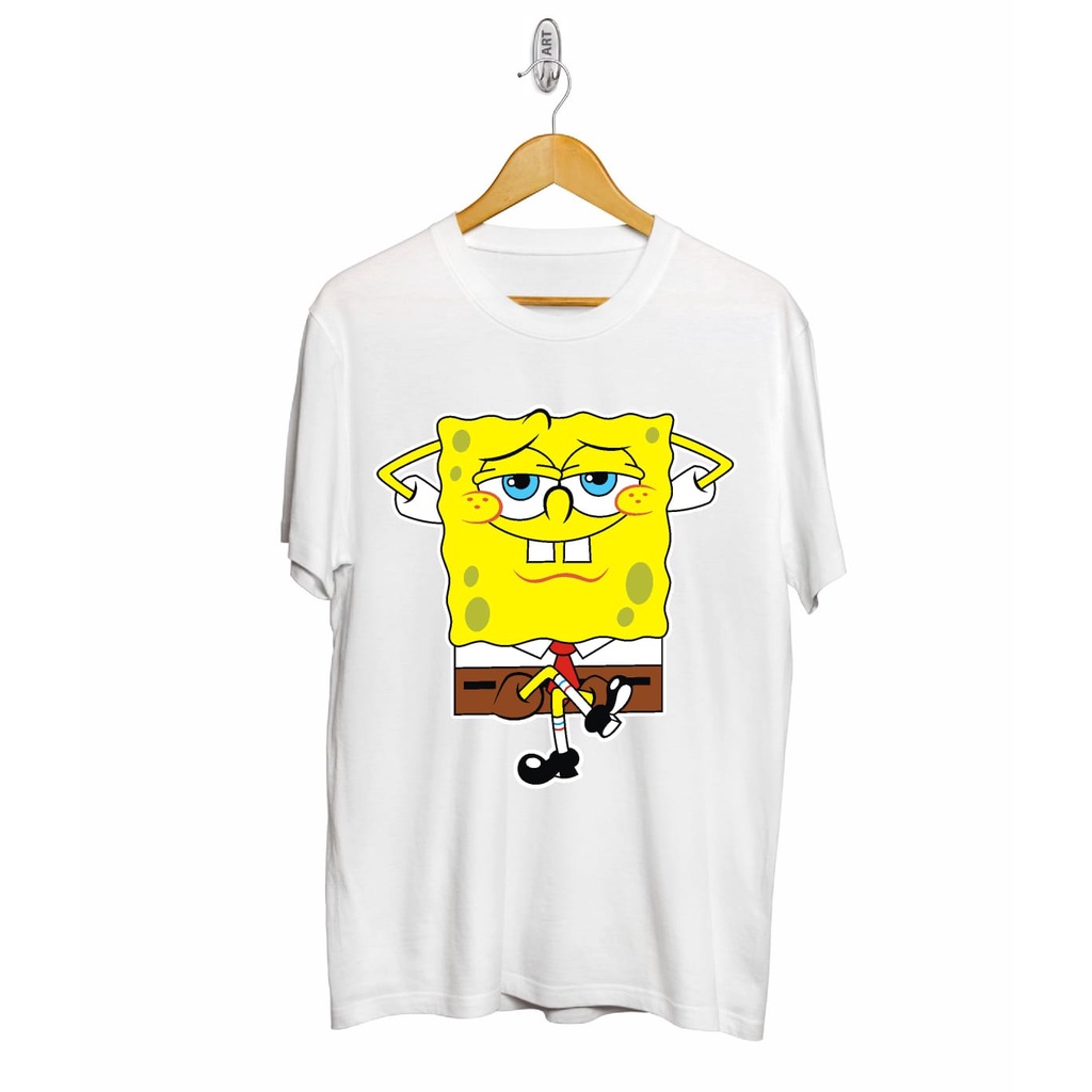 Kaos murah Kaos distro murah baju  distro pria t-shirt murah combed30s SPONBOB SANTAI