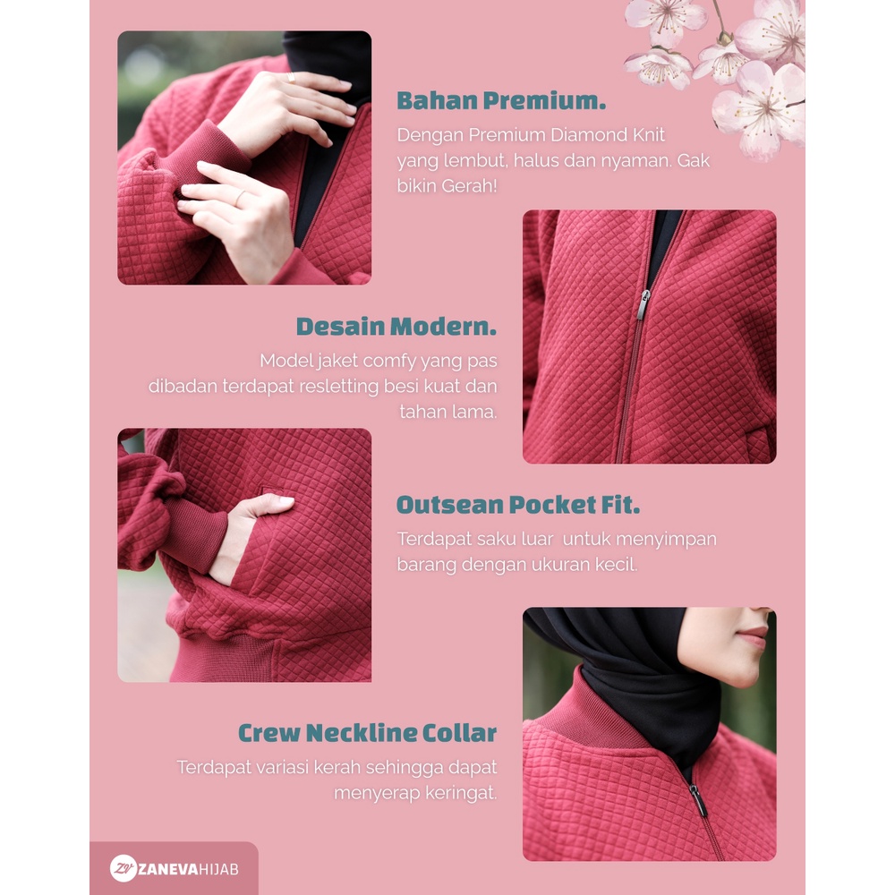 Jacket Weekender Wanita l Jaket Diamond Kint l Jaket Perempuan Kekinian l Jaket Sytlish