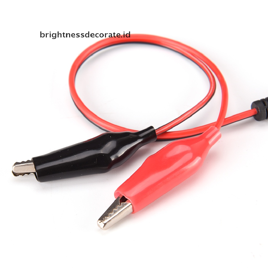 Kabel Power Dc 5.5mm X 2.1mm Dc Female / Male Jack Konektor Ke 2 Alligator Clip