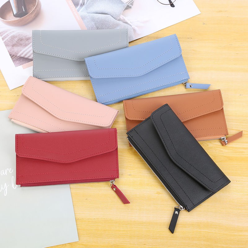 Dompet Resleting Tipis Panjang Lipat Lomenia Wallet - LOD025