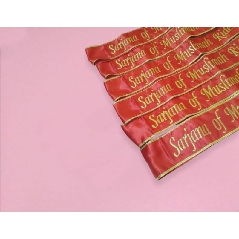 Selempang Wisuda Sidang Satin Pita Bandung Murah