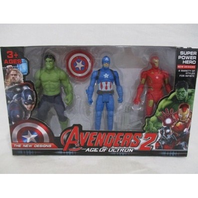 Action Figure Avengers Box SET ISI 3 Tinggi 12cm/Mainan Super Hero