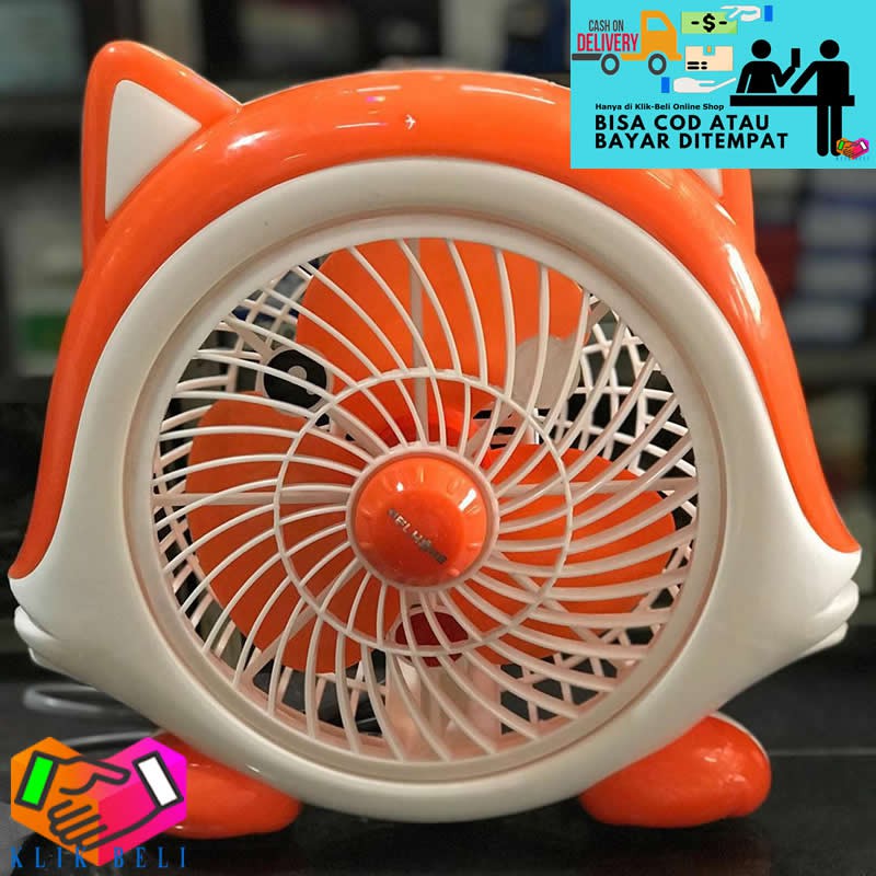 Kipas Angin Karakter Meja Desk Fan Ukuran 10 Inch Box Fan 2 Speed Kecepatan