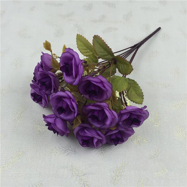 COD BUNGA MAWAR  BUNGA TANGKAI PLASTIK BUNGA ARTIFISIAL BUNGA PAJANGAN BUNGA HIASAN BT9025-UNGU