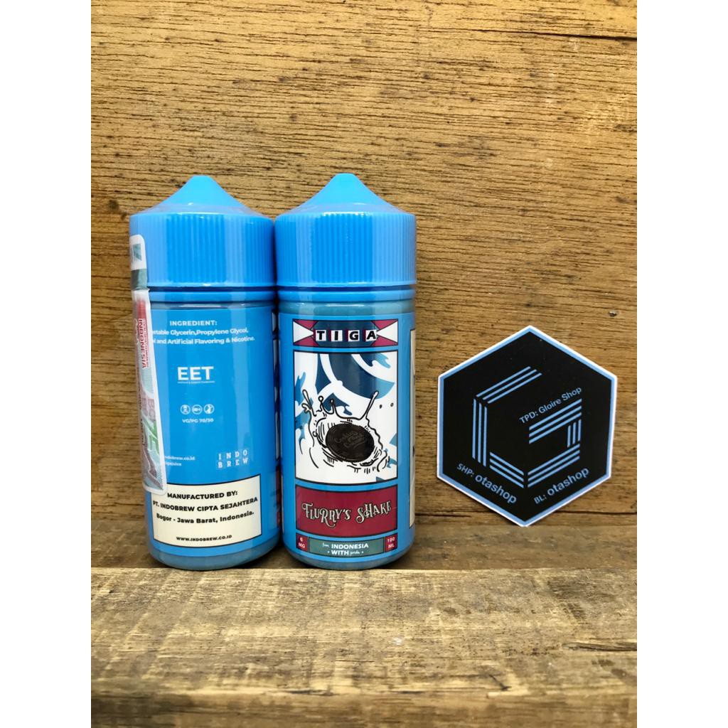 Tiga Flurry Shake by Indo Brew 100ml 3mg 6mg liquid vape vapor cookies and cream milkshake