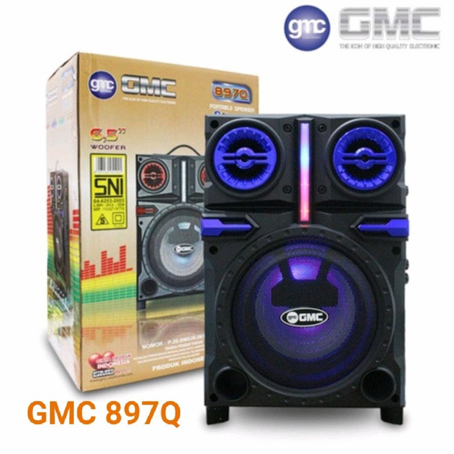 SPEAKER BLUETOOTH X-BASS GMC 897Q PLUS MIC KARAOKE WIRELESS//SEPEAKER SALON AKTIF//SEPEAKER WIRELESS//SPEAKER KARAOKE//SPEAKER GMC X-BASS