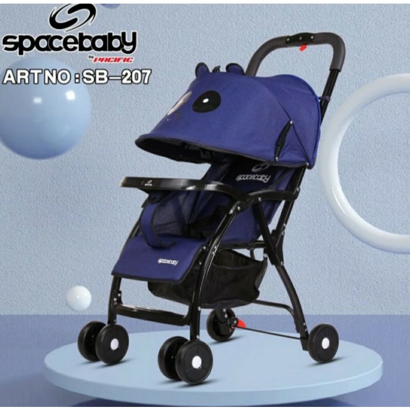 Baby Stroller Kereta Bayi Space Baby SB-207&amp;SB 214 Reversible Stir Bisa 2 Arah 3 in 1 Duduk Rebahan Tidur