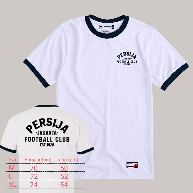 kaos Ringer Persija | Kaos Persija Jakarta 1928 | Tshirt Ringer Persija |Tshirt  Ringer jakmania