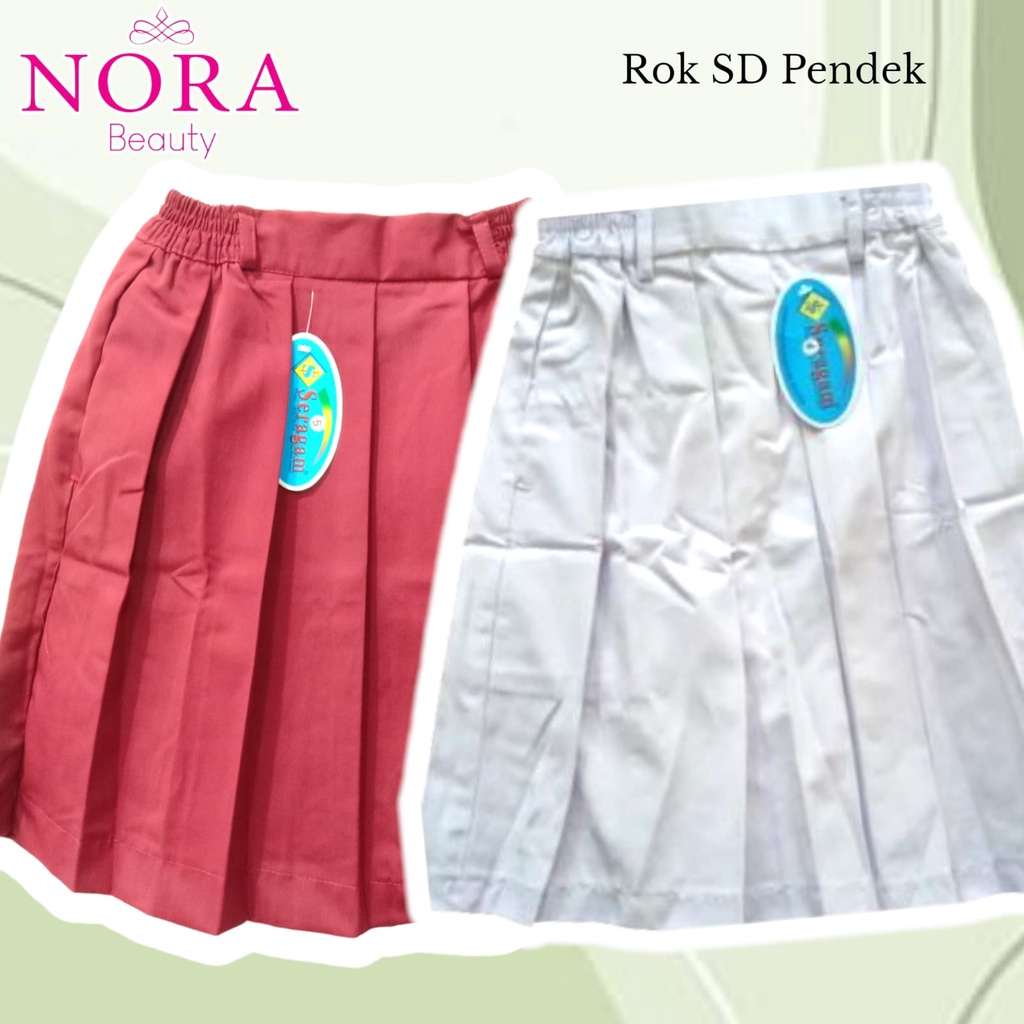 Rok SD Pendek Merah / Rok SD Pendek Putih / Rok Seragam Sekolah Pendek //murah