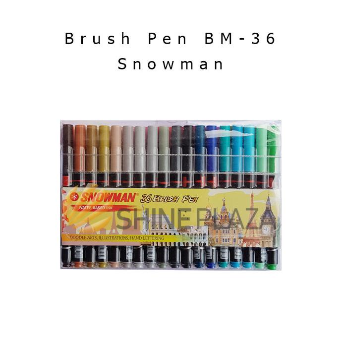 

(BISA COD) Snowman Brush Pen Set 36 Warna BM-36 TERJAMIN Kode 1444
