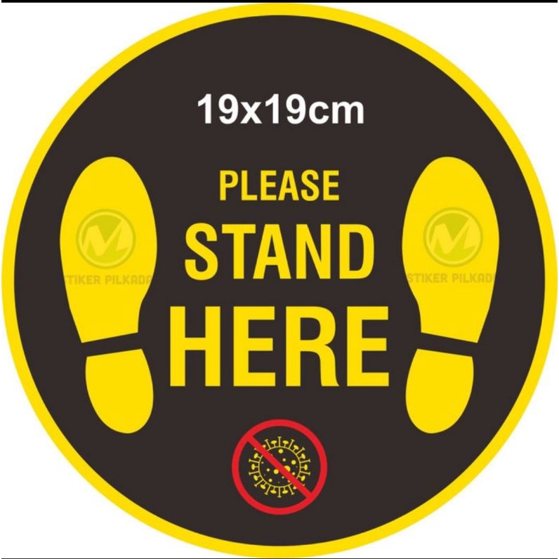 

STIKER MOHON BERDIRI DISINI 19X19CM