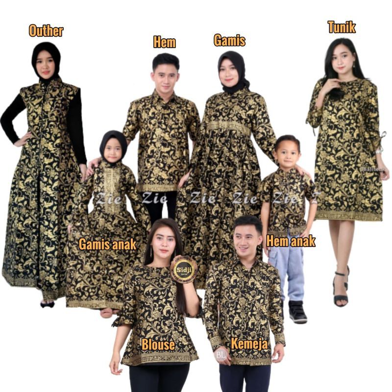 Batik Couple keluarga sania ruffle ori ndoro jowi dnt BAKUNG