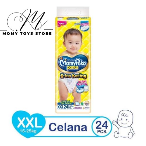 MAMYPOKO PANTS XTRA KERING XXL24 - Pampers Anak - Pampers Bayi - Pampers Murah
