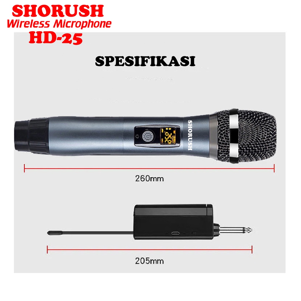 PAKET PODCAST 4 ORANG SHORUSH Mic Microphone Wireless Handheld Vlog Pro Live Streaming HP Kamera Laptop Broadcasting