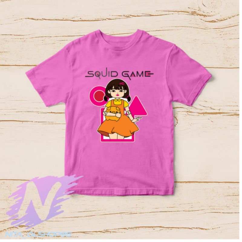 baju boneka squid game kaos anak squid game karakter boneka squid game