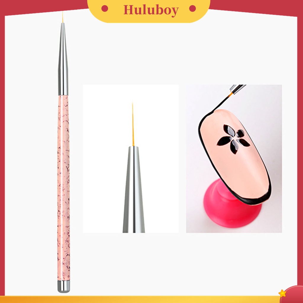 Huluboy Huluboy♡ 3 Pcs Pena Gambar Kuku Multifungsi Bahan Plastik Untuk Salon