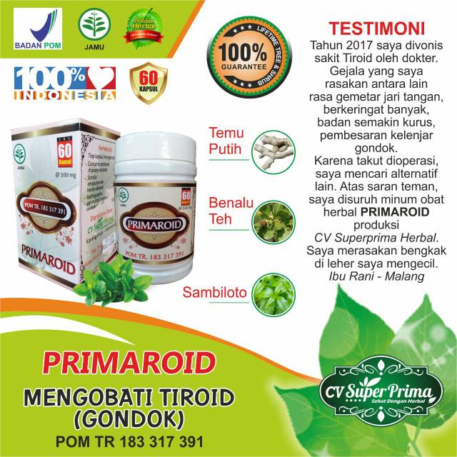 HERBAL EXTRAK TIROID  ISI 60 KAPSUL MENGOBATI GONDOK