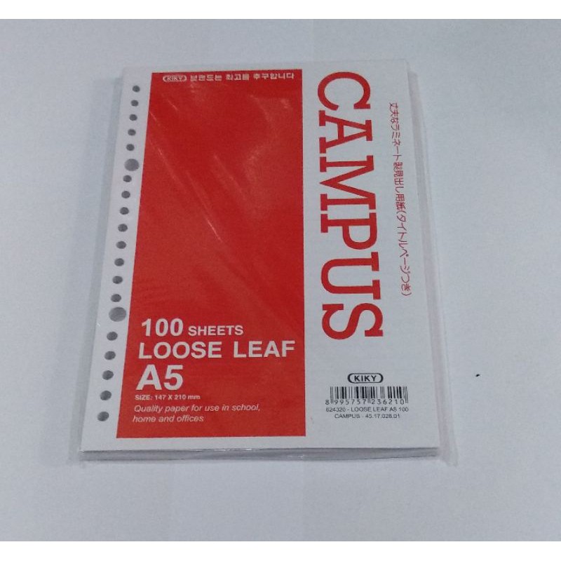 

LOOSE LEAF PAPER A5 KIKY 100 SHEET