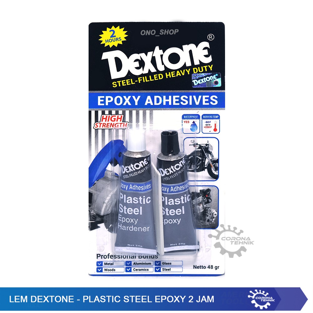 Plastic Steel Epoxy 2 Jam - Lem Dextone