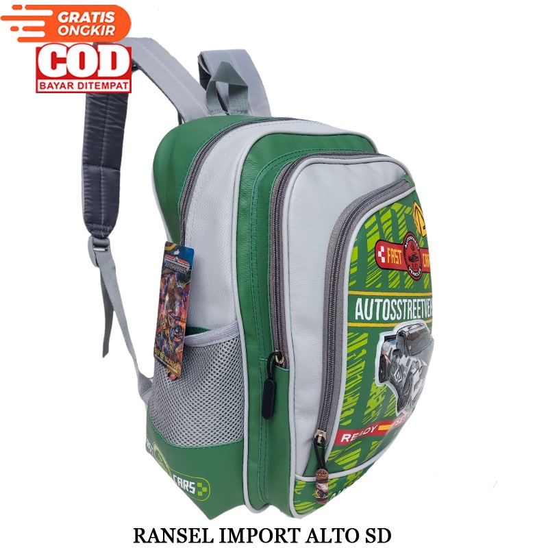 Alto Racing Tas Sekolah Anak Laki-laki Import Tas Ransel Alto Import Free Rain Cover