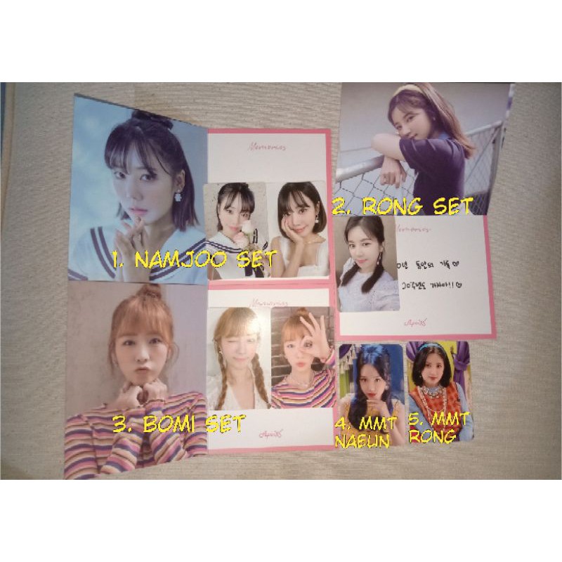 apink photocard (chorong bomi naeun namjoo)
