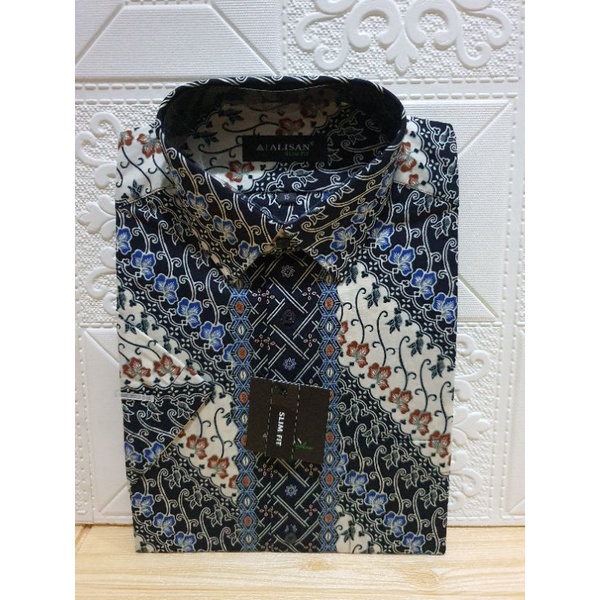 Kemeja Batik Alisan Slimfit / Reguler Tangan Pendek size 15