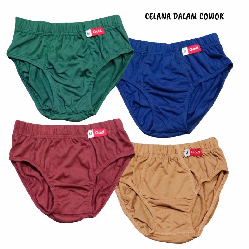 Celana Dalam CD Pria Dewasa Size M-L-XL-L3-L4-L5 Sempak Cowok GOLD/INDOTEX/NUGROS Lembaran Sempak Anak Remaja Dewasa Man Briefs