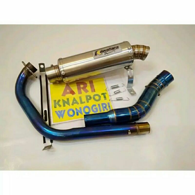 knalpot Kawahara kidal leher bluemoon satria Fu fi GSX Vixion R15 Scorpio Jupiter MX king