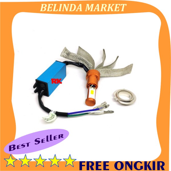 TERLARIS  LAMPU UTAMA LED MOTOR H7  PENGGANTI HALOGEN H7  LAMPU MOTOR NINJA H7 LED